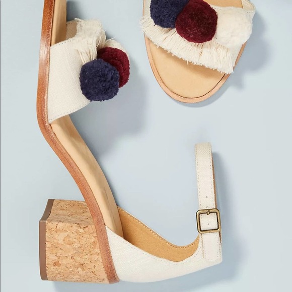 Soludos Capri Pom Pom Fringe Sandal 7.5 NWOB - Picture 4 of 6